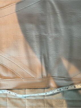 BCBGMaxAzria Pink-Beige Leather Skirt